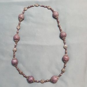 Purple bauble necklace